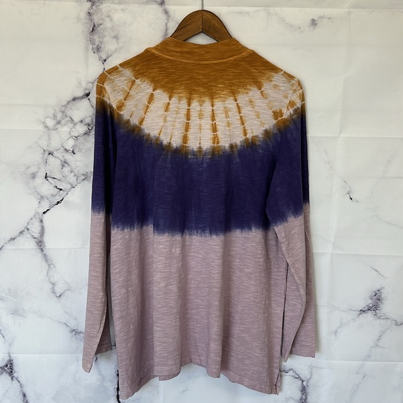 LOGO by Lori Goldstein Tie-Dye Cotton Slub Mock-Neck Top Size XLarge - Picture 8 of 13